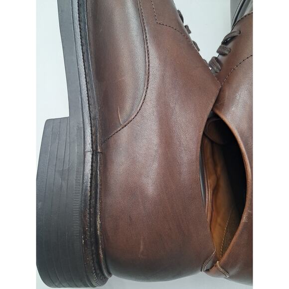Polo Ralph Lauren Asher Captoe Oxfords Dress Shoes Mens Size 9D Brown Leather